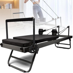 Pilates Reformer mašīna, salokāms reformators Pilates ierīcēm mājās ar dubulto pretestību - atsperes un lateksa caurule, Pilates trenažieru iekārtas trenažieru zālei