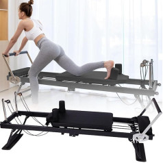 DPQYJPP Fitnesa aprīkojums, Pilates mācību dīvāns, Pilates mācību aprīkojums, daudzfunkcionāls locīšanas jogas mācību dīvāns, sporta zāle un mājas lietošanai, Noir