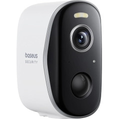 Baseus Security N1 āra WiFi novērošanas kamera, nepieciešama H1 HomeStation, 210 dienas, 2K HD, 145 grādi, IP67, nakts redzamība, kameras novērošanas bezvadu akumulators bez ikmēneša maksas