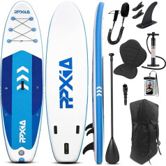 SUP lenta, Aufblasbares Stand Up Paddling Board Set Breites Stabiles Design 320×80×15cm/335x80x15cm bis 200KG mit Komplettes Zubehör, Stand Up Paddle Board Surfbrett Surfboard für Kinder & Erwachsene