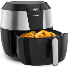 Tefal EY701D Easy Fry XXL karstā gaisa fritēze (1700 W, ietilpība: 1,6 kg, taimeris, 8 automātiskās izvēlnes) melna / nerūsējošais tērauds