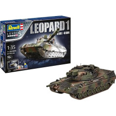 Revell Model Kit I Dāvanu komplekts Leopard 1 A1A1-A1A4 I Detalizēts tanka konstruēšanas komplekts I 233 detaļas I Mērogi 1:35 I Bērniem un pieaugušajiem no 12 gadiem