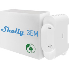 Shelly 3EM WiFi kontrolēts inteliģents 3 kanālu releju slēdzis ar enerģijas mērījumiem un kontaktora vadību Alexa & Google Home saderīga iOS Android lietotne nav nepieciešams centrmezgls Enerģijas monitorings