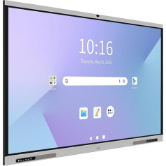 polyboard - Interaktīvā tāfele 86 collas ar videokameru, Google EDLA un biroju (4K UHD) 2.4G WiFi - Digitālā viedā tāfele un tāfele skolai un biznesam - Flipchart monitora skārienjutīgais ekrāns