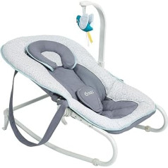 Babymoov baby bouncer graphic blue, 5-way adjustable backrest, removable play arch