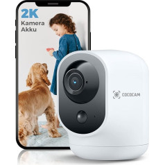 COCOCAM iekštelpu novērošanas kameras akumulatora bezvadu kamera