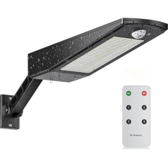 Licwshi Luce Solar LED Esterno, 48 LED Faretti Solari a da Esterno Lampada, ar 120° Sensor di Movimento a Infrarossi, IP65 Impermeable Regolabile Esterno Luci di Sicurezza 4 Modalità