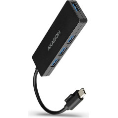 Axagon Hue-g1c centrmezgls 4 porti usb 3.2 gen 1 slim cable type-c 14cm