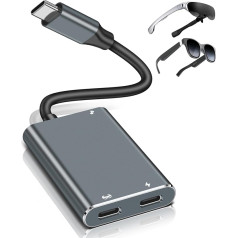 Xreal Hub, uzlādes un spēļu adapteris, uzlādē jūsu AR brilles, uzlādējot jūsu avota ierīci, saderīgs ar Steam Deck, Switch, ROG Ally, iPhone 15 16 vai Android tālruni, 65 W ātrā uzlāde (18 cm)