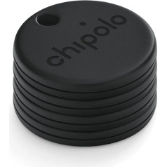 Chipolo One Spot - 4 Pack - Key Finder, Bluetooth Tracker - Works with the Apple Where is? App (Only for iOS) (Black