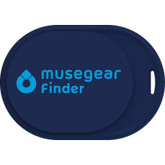 Musegear Schlüsselfinder Mini mit Bluetooth App I Keyfinder laut für Handy in dunkelblau I Für iOS & Android I Schlüssel Finden