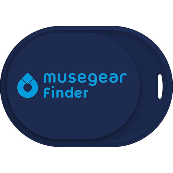 Musegear Schlüsselfinder Mini mit Bluetooth App I Keyfinder laut für Handy in dunkelblau I Für iOS & Android I Schlüssel Finden