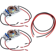 Youmile Pack of 2 DC-DC Boost pārveidotājs 10-40V uz 10-50V 10A 250W Regulējams sprieguma regulators CC CV barošanas modulis ar 24AWG kabeli