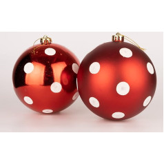 60mm/18pcs Ziemassvētku Baubles Shatterproof sarkans balts Polka Dot Ziemassvētku eglītes rotājumi Ball Ornaments Baubles Ziemassvētku rotājumi Svētku rotājumi Shiny Matte Glitter