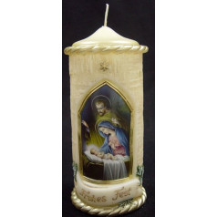 Merry Christmas Candle Approx. 200 mm x 95 mm Diameter