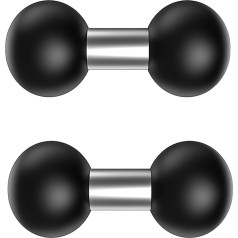 Adapteris lodes stiprinājumam ar dubulto galvu 25,4 mm (1 colla), saderīgs ar RAM Dual Ball Base Arms GPS stiprinājumiem (2 gab., iepakojumā SZZS-R11)