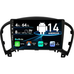 SXAUTO Android 13 IPS auto radio piemērots Nissan Juke J15 / YF15 Infiniti ESQ (2010-2019) - Iebūvēts Carplay/Android Car/DSP - LED kamera + mikrofons - 4G + 64G - DAB 360-CAM SWC Fast Boot - 2 DIN 9 collas