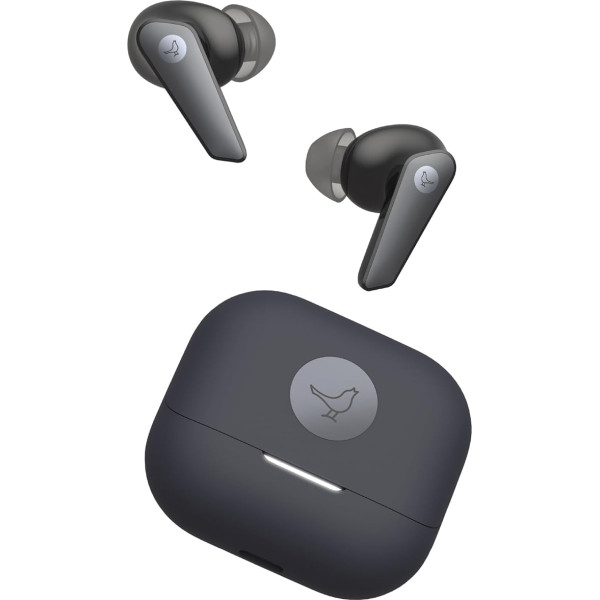 Libratone AIR+ 3 True Wireless In-Ear austiņas ar aktīvo trokšņu slāpēšanu (Hi-Fi skaņa, 24h akumulators, ANC, trokšņu slāpēšana, IP54, Bluetooth 5.2) (melnas) (melnas)