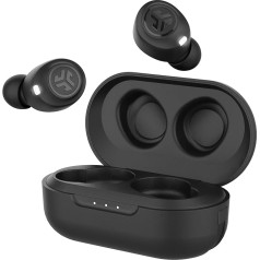 JLab JBuds Air True Wireless Signature Bluetooth-Ohrhörer + Ladehülle, Schwarz, IP55 Schweißresistenz, Bluetooth 5.0-Verbindung, 3 EQ-Sound-Einstellungen, Signatur, ausgewogen, Bass-Boost