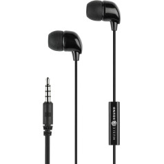 Music Sound | Vadu austiņas Fullcolor Intra-auriculaires | In-Ear Stereo austiņas ar kabeli un iebūvētu mikrofonu - 3,5 mm ligzda - 1,2 m kabelis pret sapīšanos - krāsa melna