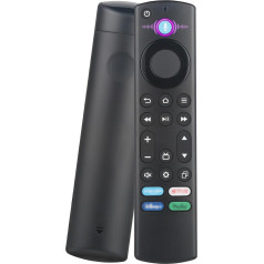 Rezerves balss tālvadības pults Fires Smart TV (Insignia, Toshiba, Pioneer, Omni), saderīga ar Smart TV Stick versijām (4K, 2. paaudzes, 3. paaudzes un Lite), Smart TV Cube balss tālvadības pults