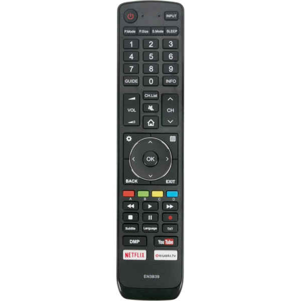 VINABTY EN3B39 Rezerves tālvadības pults priekš Hisense TV N5700 N6600 N5750 Series H45N5750 H50N5900 H50N6800 H55N6800 H55NU8700 H65N5750 sub EN3AA39H