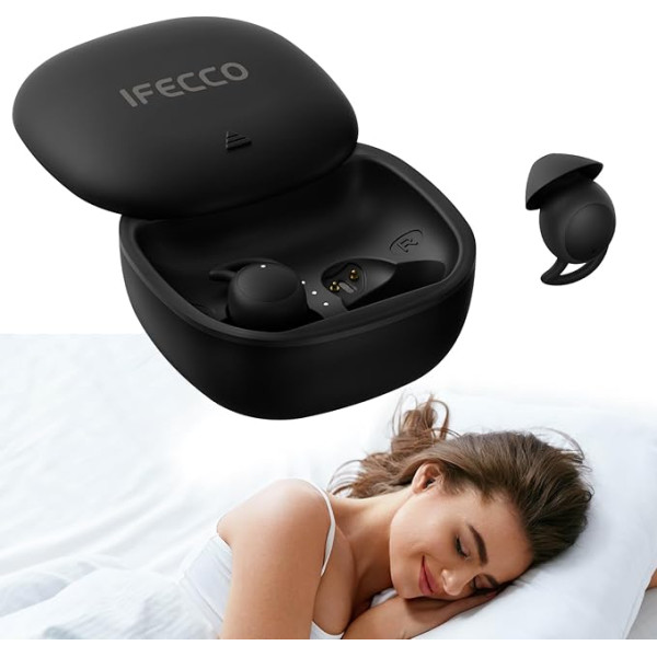 IFECCO miega austiņas, miega austiņas Bluetooth 5.3, Mini In-Ear Bluetooth austiņas miegam, neredzamas austiņas sānu miega laikā, bezvadu austiņas miega sportam, jogai un ceļojumiem