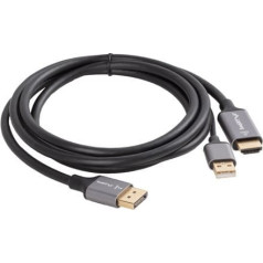 Kabeļa hdmi(m)-displeja(m) 1,8m 4k melns