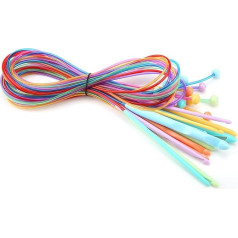 Dekaim ABS tamboradatu komplekts Tunisijas tamboradatas 11 alumīnija afgāņu tamboradatas 2-8 mm ar strupām adatām 12 plastmasas kabeļu linuma adatas 3,5-12 mm