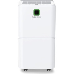 MONHOUSE 12 L/Day Digital Dehumidifier, Sleep Mode, 24-Hour Timer for Washing Drying, Bedroom, Basement, Garage and Kitchen, Portable Electric Mould and Moisture Remover