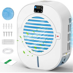 NIUXX Ultra Quiet Portable Electric Dehumidifier with Digital Display, Hanging Smart Room Dehumidifier, Bathroom Dehumidifier with Continuous Drain Pipe and Filter System