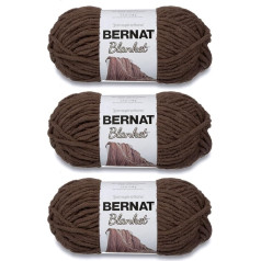 Bernat Blanket dzija Taupe 3 Pack 150g Polyester 6 Super Bulky 90m Adīšana Tamborēšana Amatniecība un Amigurumi Chunky Chenille dzija