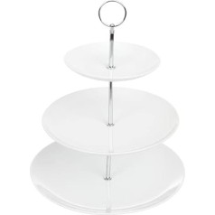 Olympia 3 līmeņu pēcpusdienas tējas tortes statīvs kāzām un svinībām 152X229X70mm