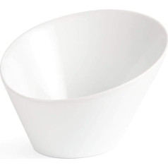 Olympia Whiteware Ovālas slīpas bļodas 154 x 133 mm, 335 ml (4 gab.), balts porcelāns, pilnībā stiklots, izturīgs pret skrāpējumiem un karstumu - piemērots mikroviļņu krāsnij un trauku mazgājamā mašīnā, CB079