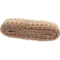 SEWOART 1 rullis kaņepju virves pinums audekla lentes apdare kāzu rotājumi ceremonijai ar rokām darināti rotājumi aizkaru apdares šūšanas materiāls apģērbu piederumi džutas haki krāsā