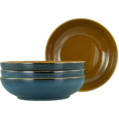 CreaTable, 22887 Maljorkas sērijas 4 daļu trauku komplekts 4 personām, Poke Bowl, izgatavots no keramikas, piemērots mazgāšanai trauku mazgājamā mašīnā un mikroviļņu krāsnī, kvalitatīva ražošana