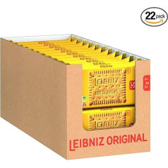 LEIBNIZ Original Butter Biscuits, 22 uzkodu iepakojums, Nr. 1 starp sviesta cepumiem, kraukšķīgi cepumi praktiskā iepakojumā (22 x 50 g), lieliski piemēroti ceļošanai