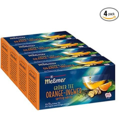 Meßmer Zaļā tēja Orange Ginger 25 TB, 4 gab. iepakojums (4 x 43,75 g iepakojums)