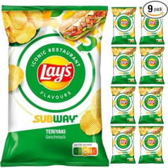 Lay's Chips Subway Teriyaki Chips 150g x 9 Pieces