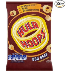 KP Hula Hoops BBQ Beef - Iepakojuma izmērs = 32 x 34 g