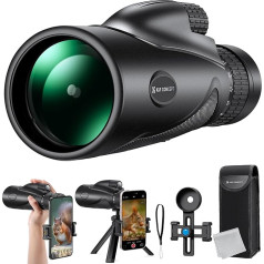 K&F Concept 8-32 x 50 HD monokulārais teleskops ar nepārtrauktu tālummaiņu un mobilā tālruņa klipu putnu vērošanai, medībām, pārgājieniem, koncertiem