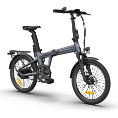 ADO E-Bike Air20Pro elektrinis dviratis, elektriniai dviračiai, sulankstomas el. dviratis, diržinė pavara, miesto dviratis, 20 colių, 2 pavaros, 