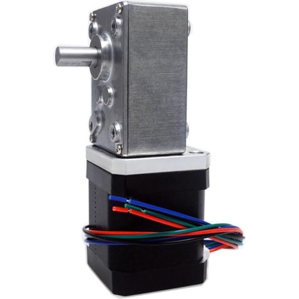 TGSYMTWA 42 mm soļu elektroniskais starteris Extruder Gear Nema17 soļu elektroniskais starteris Ratio 505, 670,8 mm D-tpye vārpsta Worm pārnesumkārba CNC frēzmašīnas (pārnesumkārbas Ratio 505)