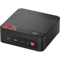 BOSGAME P4 Plus Dual 2.5G LAN Mini dators, AMD Ryzen 7 5825U procesors (līdz 4,5 GHz), Windows 11 Pro Mini dators, 32 GB DDR4 RAM, 1 TB PCIe3.0 SSD, Mini spēļu galddators, HDMI/WiFi/Bluetooth/WOL