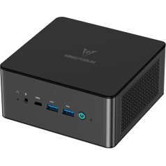 MINIS FORUM UM890 Pro Mini PC, AMD Ryzen 9 8945HS procesors, 8 kodi/16 pavedieni līdz 5,2 GHz, AMD Radeon 780M, 32 GB DDR5 līdz 5600 MHz/1 TB SSD, HDMI/DP/USB4×2, RJ45 2,5G × 2, Oculle ink ports