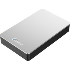 Sonnics 4TB sudraba krāsas ārējais galddatora cietais disks USB 3.0 saderīgs ar Windows PC, Mac, Smart TV, Xbox One un PS4