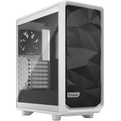 FRACTAL Design Meshify 2 Compact White TG Clear Tint Midi Tower Gaming Case FD-C-MES2C-05