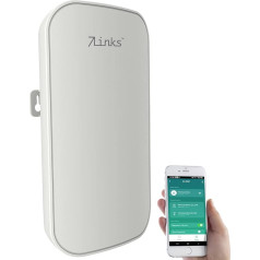 7links āra WLAN pastiprinātājs: (WLAN atkārtotājs ārtelpā, 1200 Mbit/s, divjoslu 2,4 + 5,0 GHz, App, 80 m (WLAN atkārtotājs ārtelpā, WLAN ārtelpas antena, diapazona paplašinātājs)