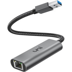 uni USB Ethernet adapteris 2.5G, USB 3.0 uz LAN adapteris 2500Mbps, RJ45 LAN tīkla adapteris bez draiveriem iMac Pro, Dell XPS, Chromebook, klēpjdatoriem, datoriem ar macOS, Windows XP/10/8.1/8/7, Linux