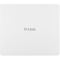 D-Link DAP-3666 Bezvadu AC1200 Wave 2 divjoslu ārējais PoE piekļuves punkts (līdz 1200 Mbit/s, WiFi4U Ready, MU-MIMO, IP68, pie sienas/pola), balts